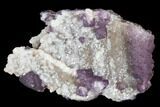 Purple Fluorite on Quartz Epimorphs - Arizona #103544-1